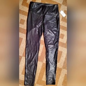 Black Faux Leather Pants